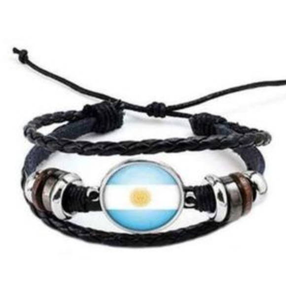 NWOT National Flag adjustable Unisex leather bracelet - Picture 9 of 11